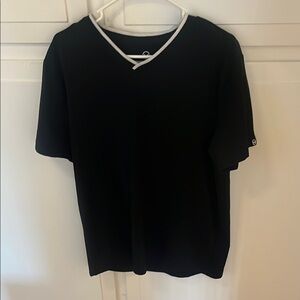 Black T-Shirt with White Trim